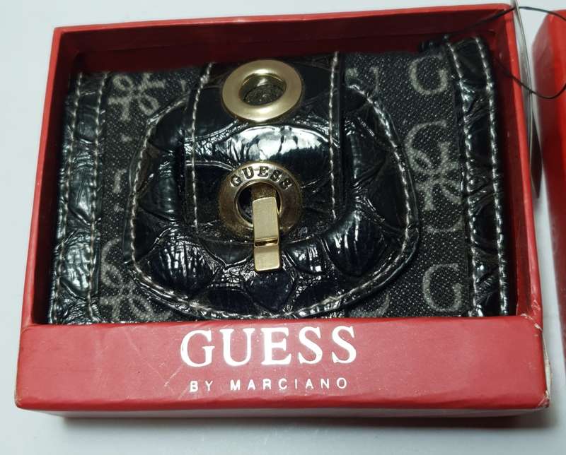 BRAND NEW `GUESS - MARCIANO` LUXURY 3 FOLD WALLET WITH LAMINATED LEATHER.