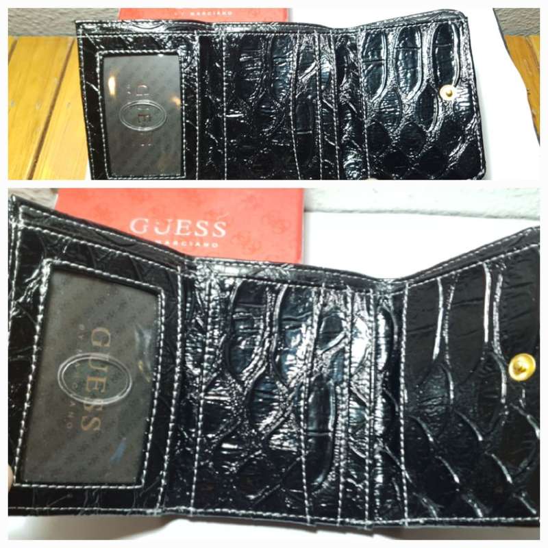 BRAND NEW `GUESS - MARCIANO` LUXURY 3 FOLD WALLET WITH LAMINATED LEATHER.