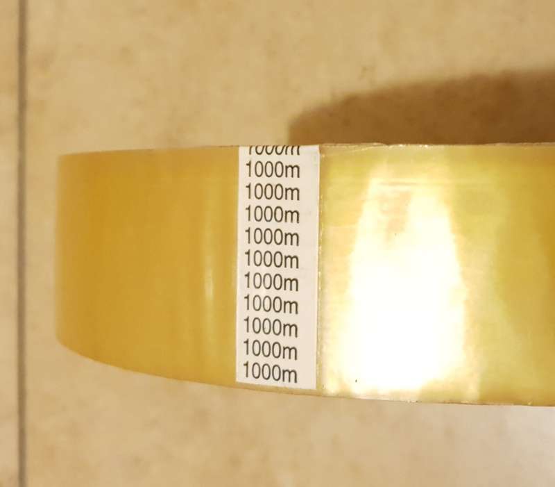 Huge 48mm/1000m Roll of Self Adhesive Tape / Cellotape from Eurocel.