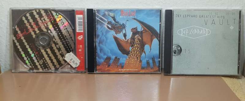 Collection of 3 Music album CD's from Michael Jackson, Def Lellard & Meat Loaf.
