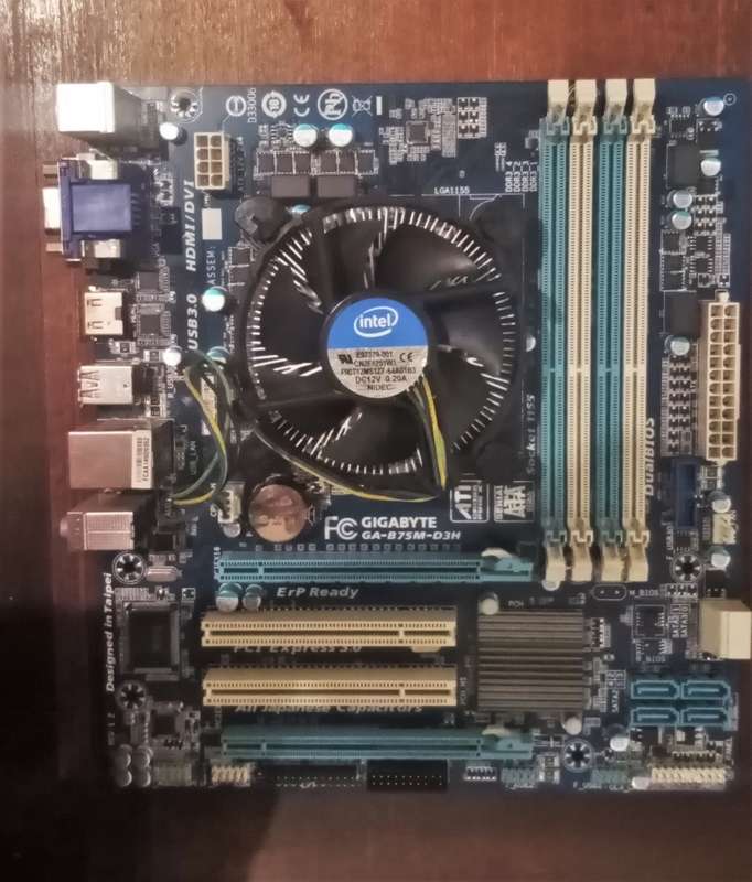 Gigabyte GA-B75M-D3H Bundle (i3 2125 + 8GB RAM + LAN CARD + Backplate) (Suitable for Windows 7 / 8)