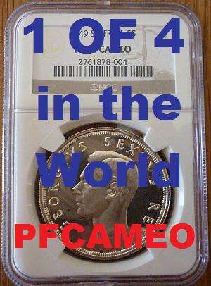 1949 PROOF 64 CAMEO 5 Shillings / Crown ! YES CAMEO *Scarce 2nd finest known of only 4 in the WORLD!