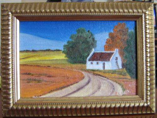 Cape Cottage by Eliza Framed Size 18cm x 14cm