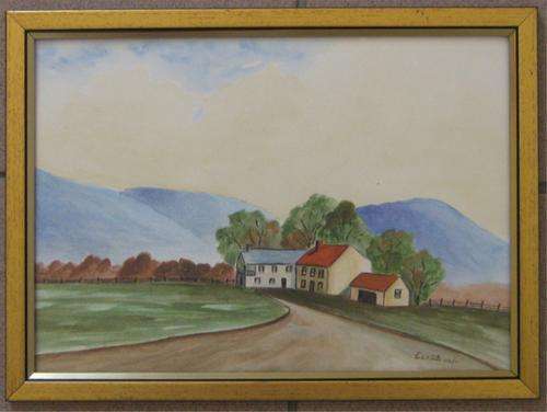 Country Lodge Framed 32cm x 24cm by Eliza
