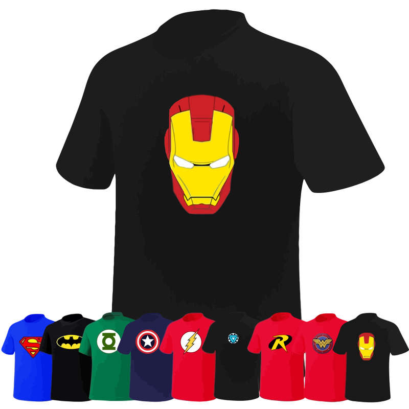 IRON MAN / BLACK CREW NECK T-SHIRT / 100% COTTON / SIZE XXL (USA SIZE)