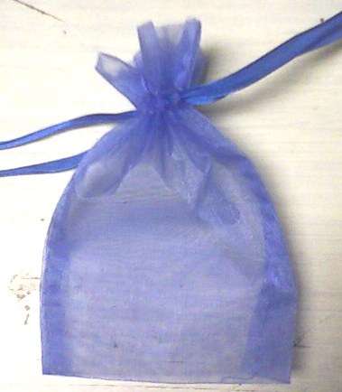 Organza bags - blue
