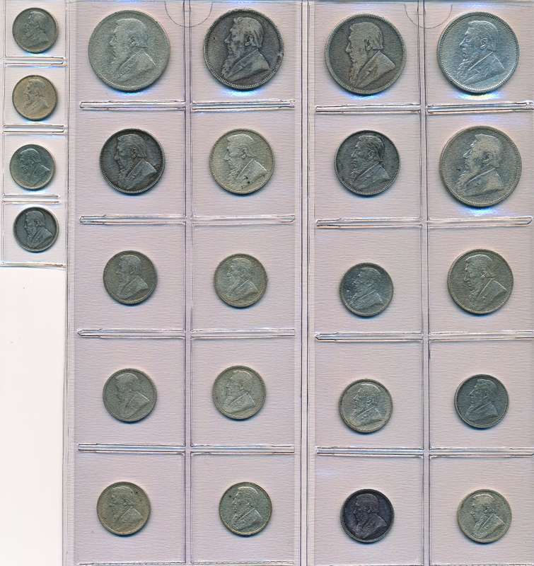 1893 - 1897 ZAR Paul Kruger Coin Collection