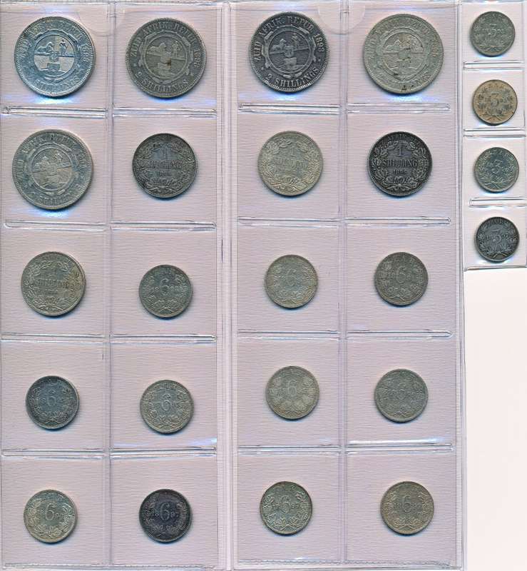1893 - 1897 ZAR Paul Kruger Coin Collection