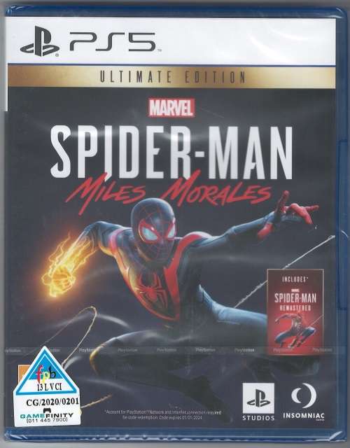 MARVEL Spider-Man Miles Morales ULTIMATE EDITION PS5 (Includes Spider-Man Remastered)