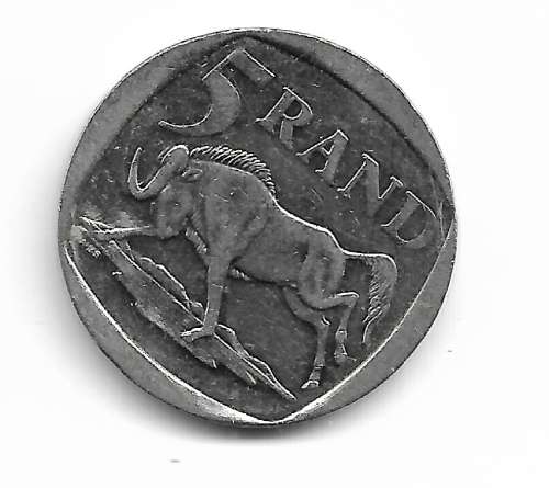 45 DEGREE ROTATED DIE - 2000 NELSON MANDELA R5 COIN