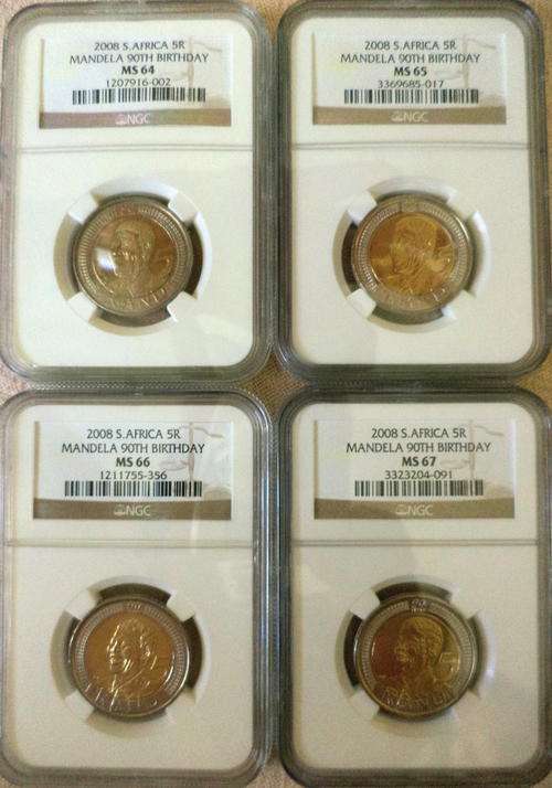 Mandela Birthday MS64,65,66,67 graded by the NGC!!
