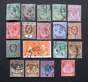 STRAITS SETTLEMENTS Assorted Stamps