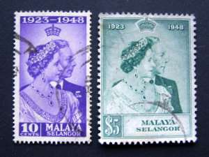 MALAYSIA Selangor - Royal Silver Wedding 1948