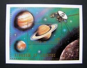 LESOTHO Min. Sheet - Space Exploration of Saturn, 1981