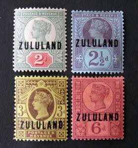 ZULULAND Queen Victoria Overprints 1888-93
