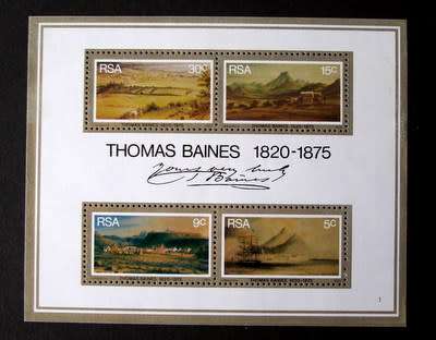 SOUTH AFRICA Mint Miniature Sheet - Thomas Baines 1975