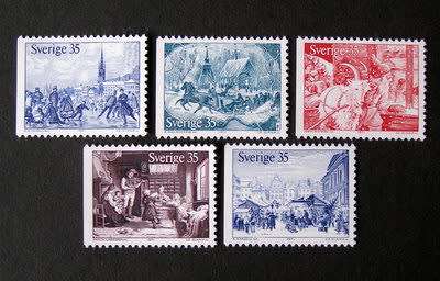 SWEDEN Mint Set - Christmas: Traditional Prints 1971