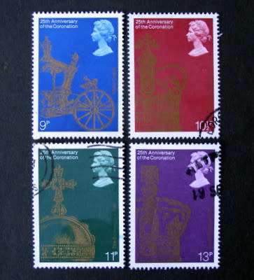 GREAT BRITAIN Set - 25th Anniv. of the Queen`s Coronation 1978