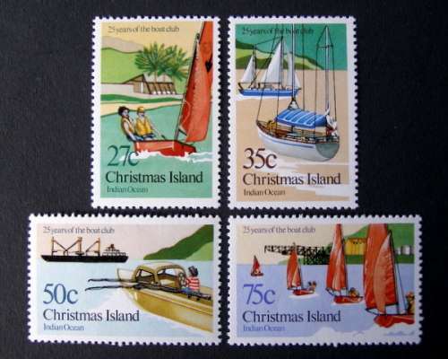 CHRISTMAS ISLAND Mint Set - 25th Anniv. of Christmas Island Boat Club 1983