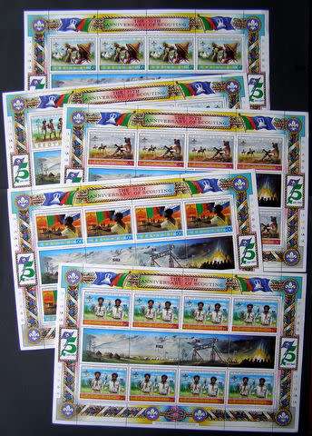 LESOTHO Mint Sheet Set (5) - 75th Anniv. of Scouting 1983