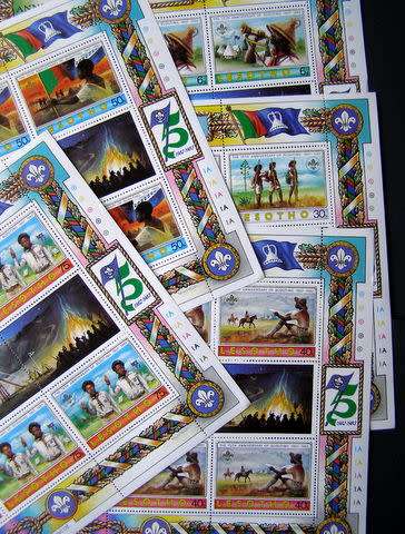LESOTHO Mint Sheet Set (5) - 75th Anniv. of Scouting 1983