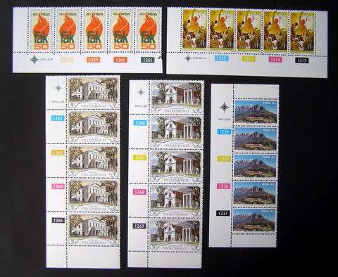 SOUTH AFRICA Mint Control Blocks - Assorted 1979