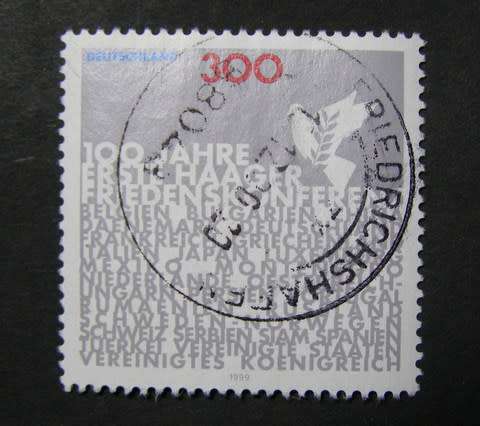 GERMANY - Centenary of 1st Peace Conference, The Hague 1999