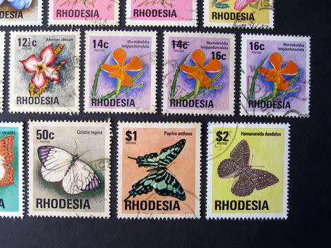 RHODESIA - Antelope, Flowers and Butterflies Definitive 1974