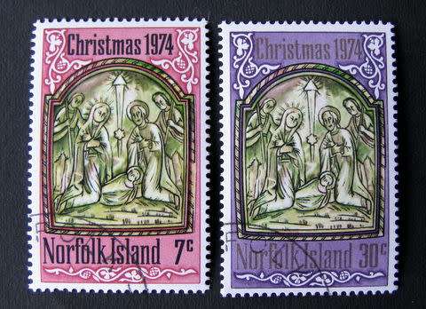 NORFOLK ISLAND Set (CTO) - Christmas 1974