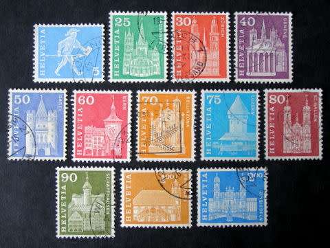 SWITZERLAND - Postal History and Architectural Monuments (1st Series) 1960