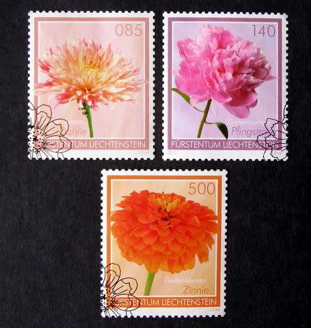 LIECHTENSTEIN Set (First Day Cancel) - Flowers 2012