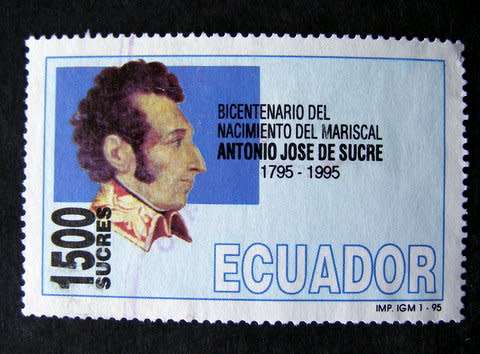 ECUADOR Set - Birth Bicentenary of Marshal Antonio Jose de Sucre 1995