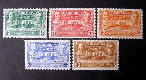 BARBADOS Mint* Set - Tercentenary of General Assembly 1939
