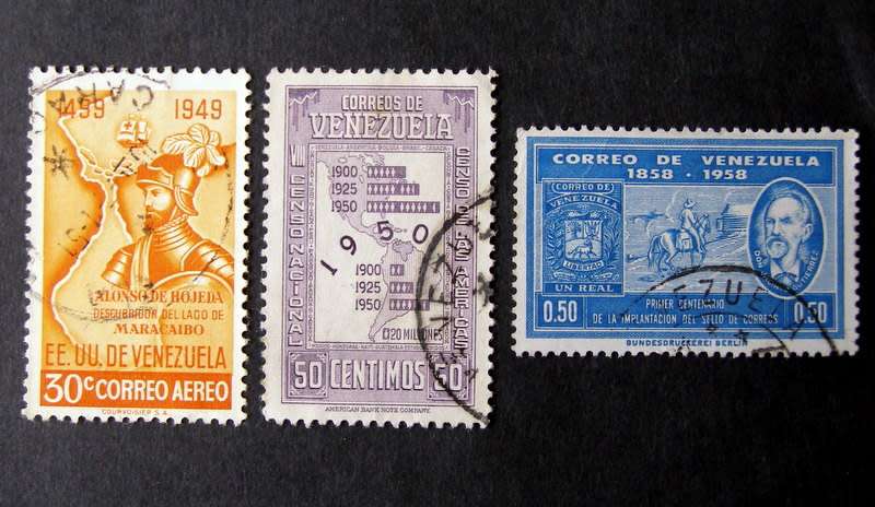 VENEZUELA - Assorted Stamps 1950s