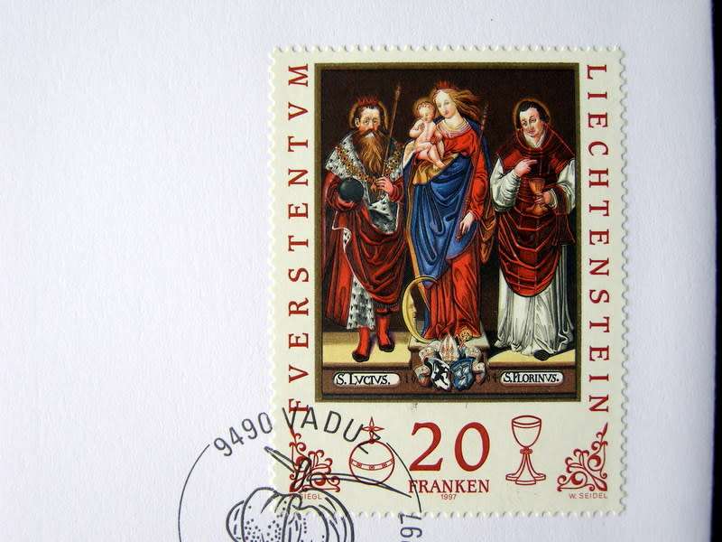 LIECHTENSTEIN Cover - 20f. National Patron Saints 1997