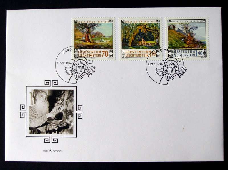 LIECHTENSTEIN Cover - Eugen Zotow Paintings 1996