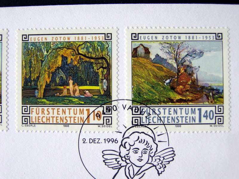 LIECHTENSTEIN Cover - Eugen Zotow Paintings 1996