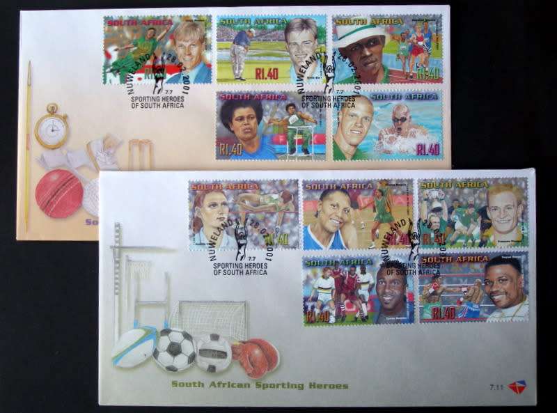 SOUTH AFRICA Cover Set - Sporting Heroes 2001