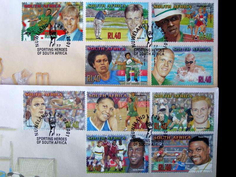 SOUTH AFRICA Cover Set - Sporting Heroes 2001