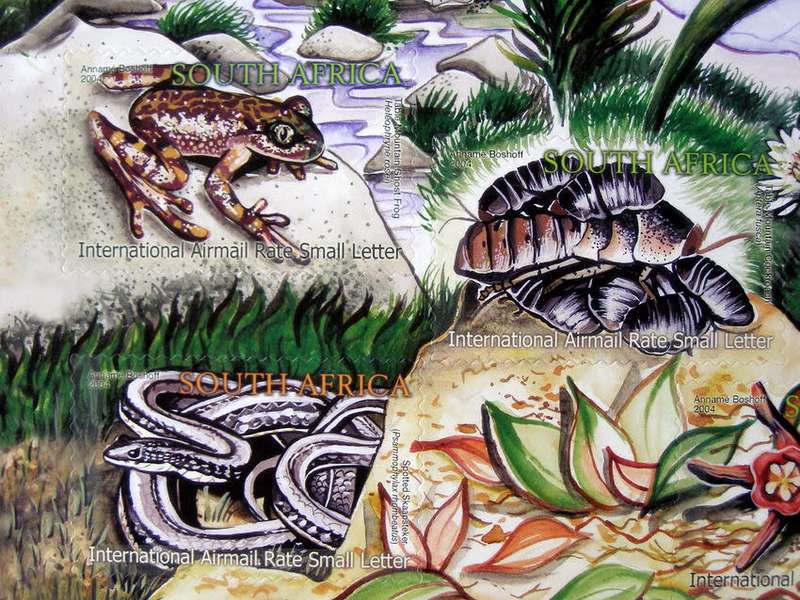 SOUTH AFRICA Mint Set (Self Adhesive) - The Ecology of Table Mountain 2004 //Flowers//Birds//Animals