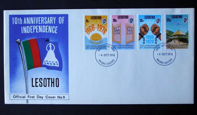 LESOTHO Cover - 10th Anniv. of Independence 1976