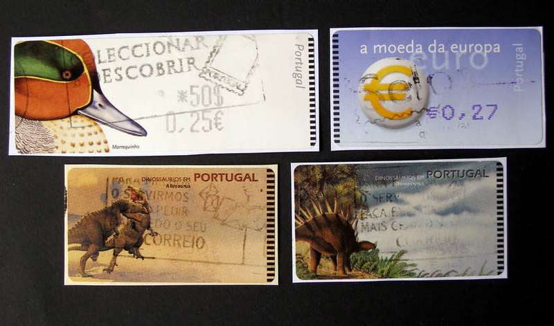 PORTUGAL - Assorted Frama Labels (on piece)