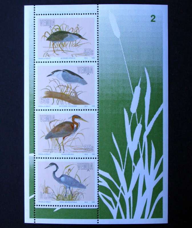 VENDA Mint Miniature Sheet - Herons 1993 //Birds