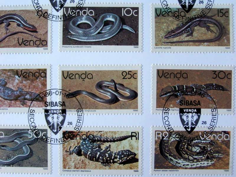 VENDA First Day Folder - Reptiles Definitive 1986
