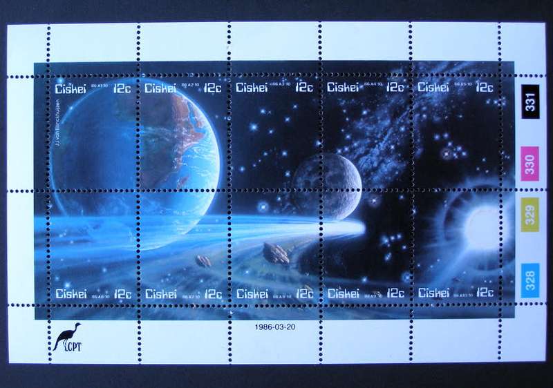 CISKEI Mint Sheet - Halley`s Comet 1986