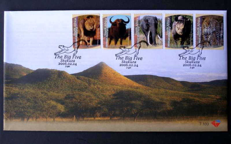 SOUTH AFRICA Cover - Big Five (self adhesive) 2006