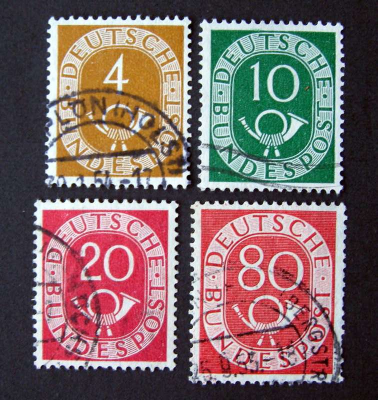 WEST GERMANY - Numeral and Posthorn Definitive 1951