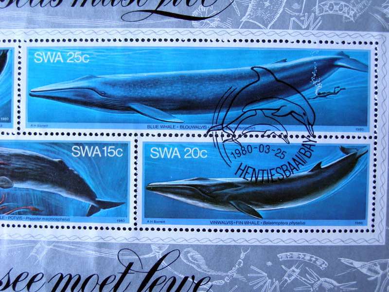 SWA Miniature Sheet (CTO) - Whales 1980