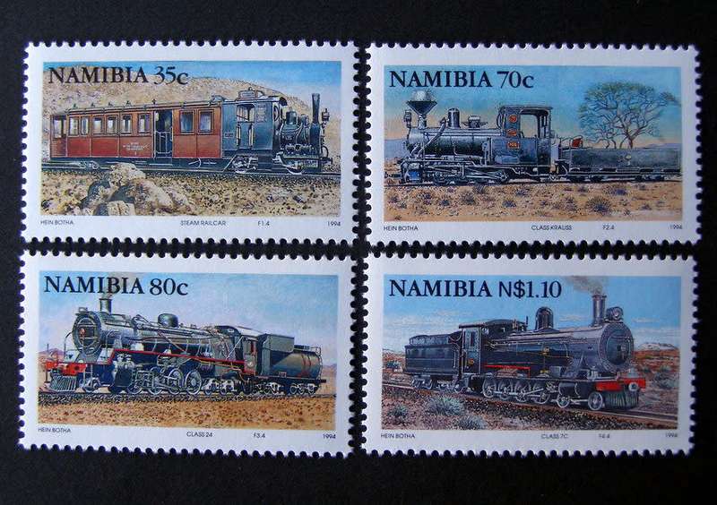 NAMIBIA Mint Set - Steam Locomotives 1994 //Trains