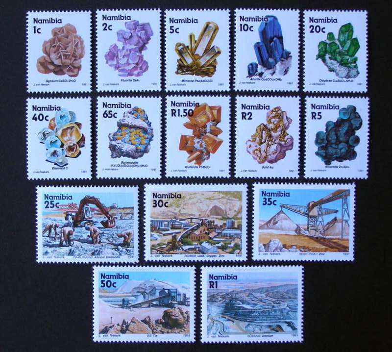 NAMIBIA Mint Set - Mines and Minerals 1991